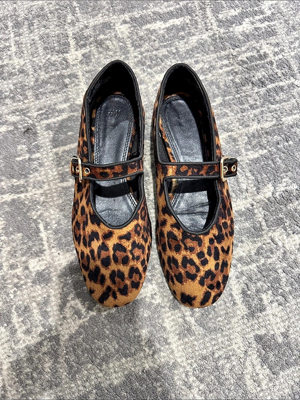 H&M Leopard Print Mary Jane Flats
